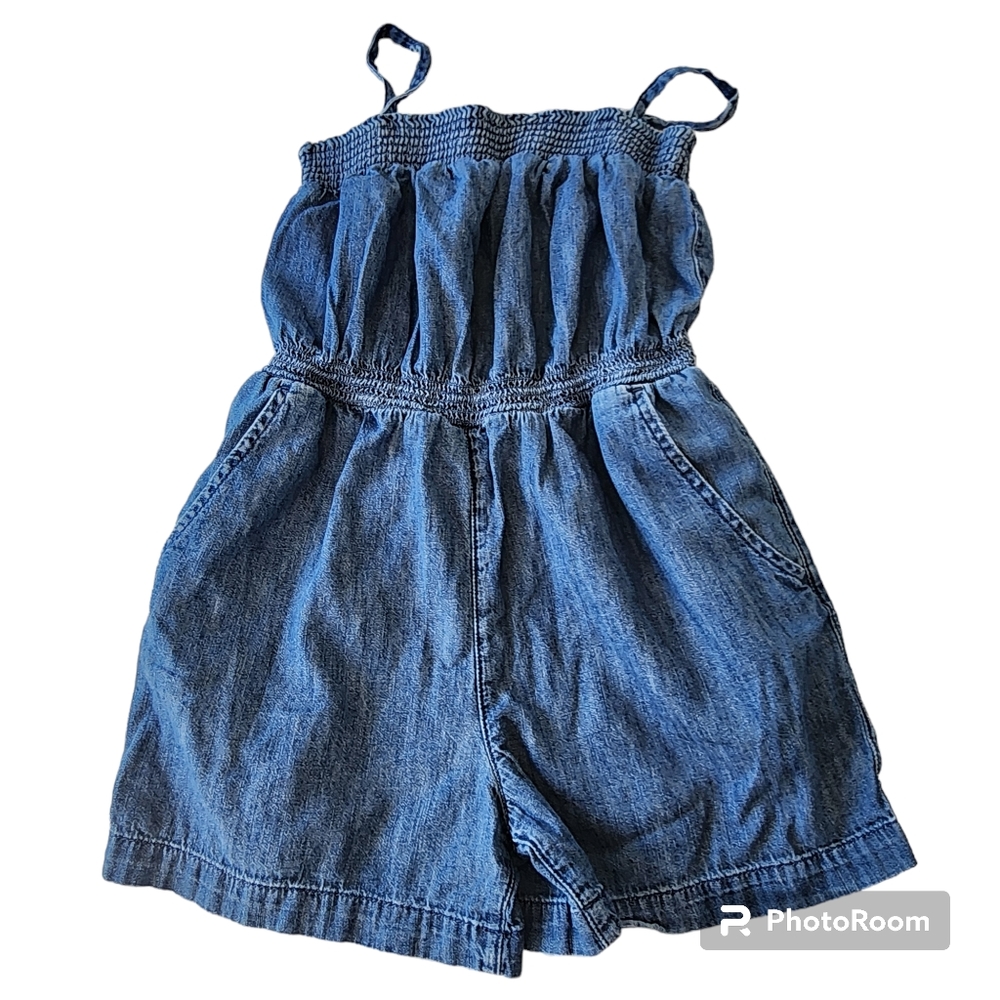 Girls Gap kids romper shorts size small Blue